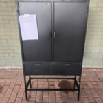 2-Deurs Kast Metaal, Woood BePurehome, Wish, Zwart